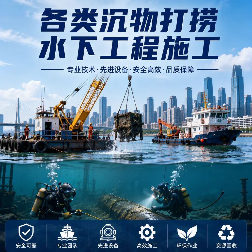 乌兰各类沉物打捞，水下工程施工